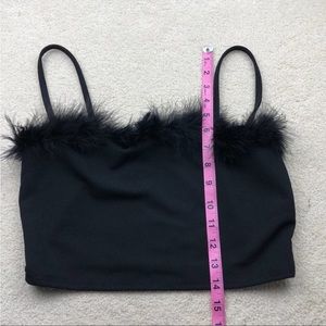 New with Tags Nasty Gal Black Feather Top